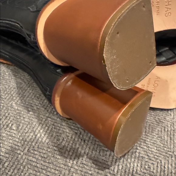 ALOHAS women’s Black Woven Ankle Boots size 39 US 8-8.5 pre owned - Picture 10 of 14